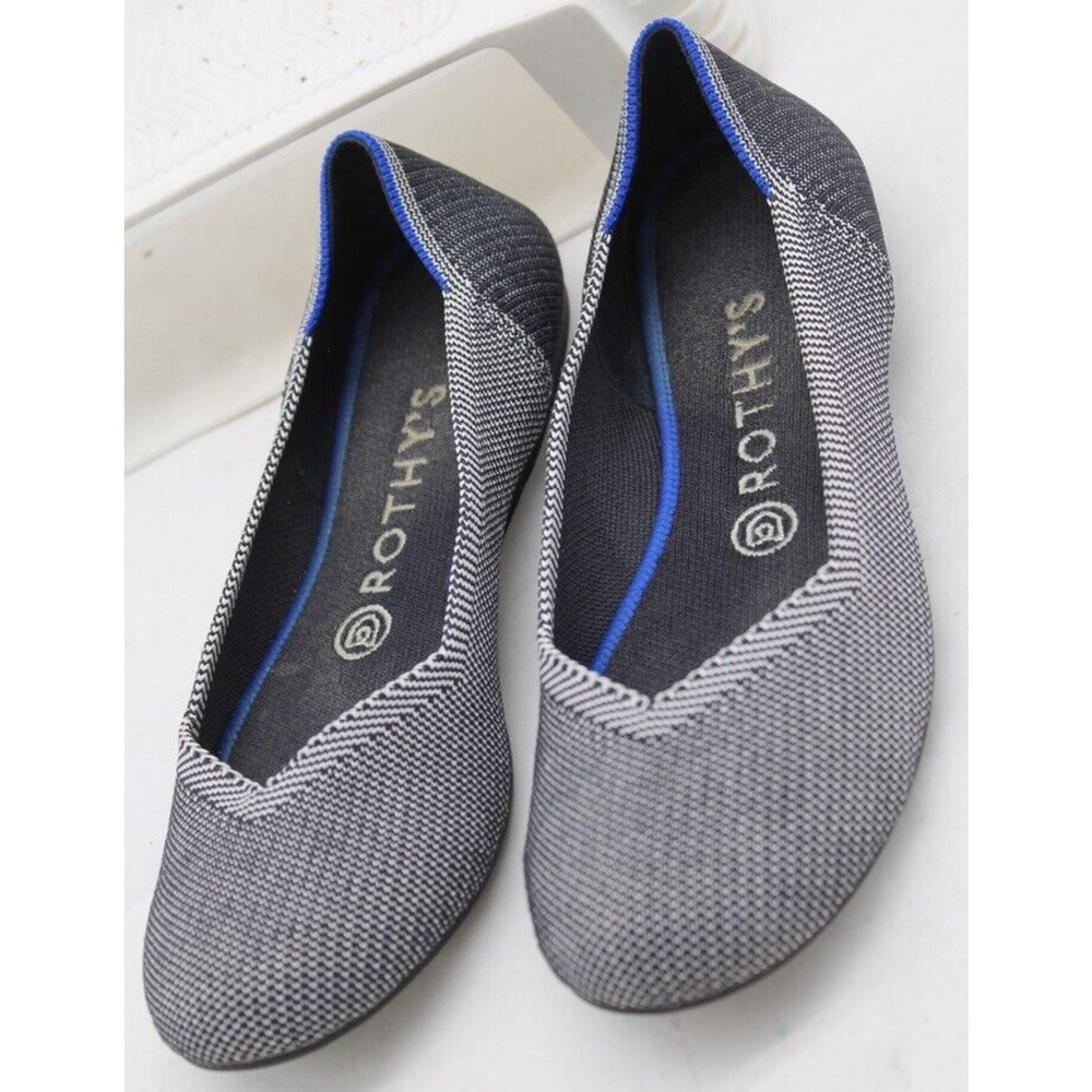 Rothy’s The Flat Round Toe gray Comfort Ballet Flats Women’s Size 8 US
